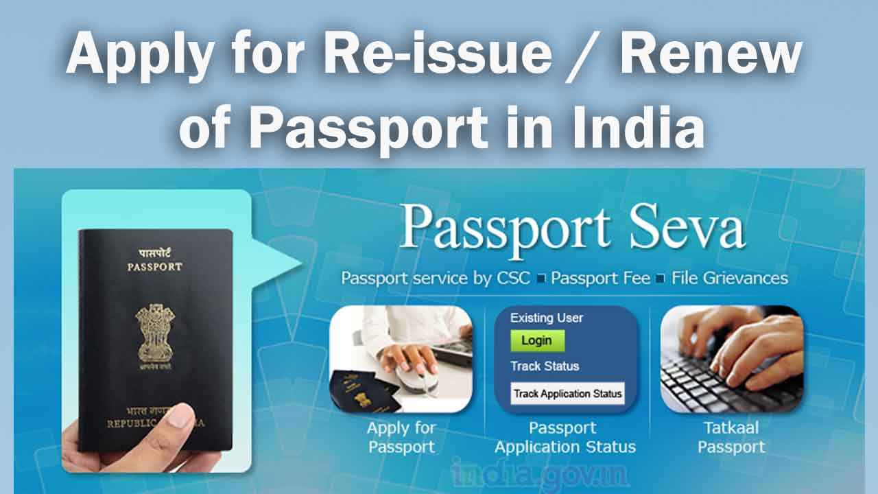 How to Apply for Renew or Re-issue of Passport in India